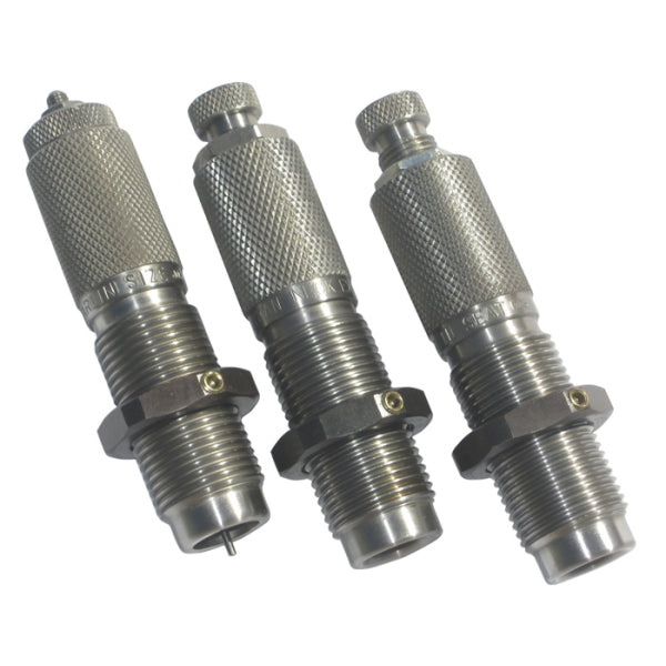Lyman carbide 3-die pistol set (family photo)