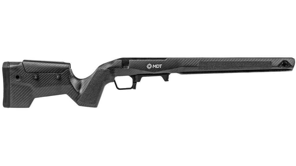 MDT CRBN Precision Kit Rifle Stock – Clearcoat Carbon Fibre