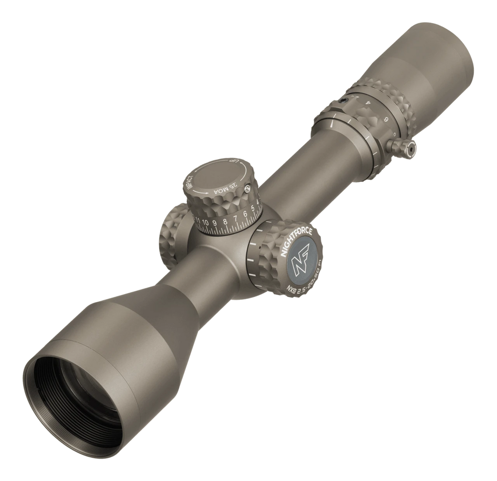 Nightforce NX8 2.5-20x50 F1 ZeroStop MOA Riflescope, Dark Earth