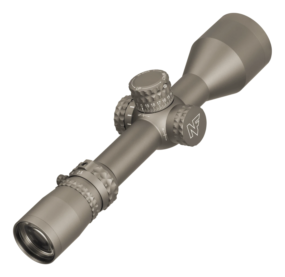 Nightforce NX8 2.5-20x50 F1 ZeroStop MOA Riflescope, Dark Earth