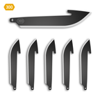 Outdoor Edge RazorSafe 3 in Replacement Blades (300) – Drop Point, Black