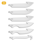 Outdoor Edge RazorSafe 3 in Replacement Blades (300) – Combo, Silver
