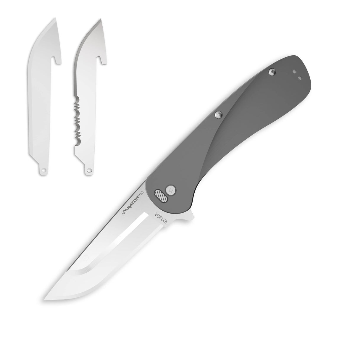 Outdoor Edge Etched Razor VX130B Folding Knife in Tin