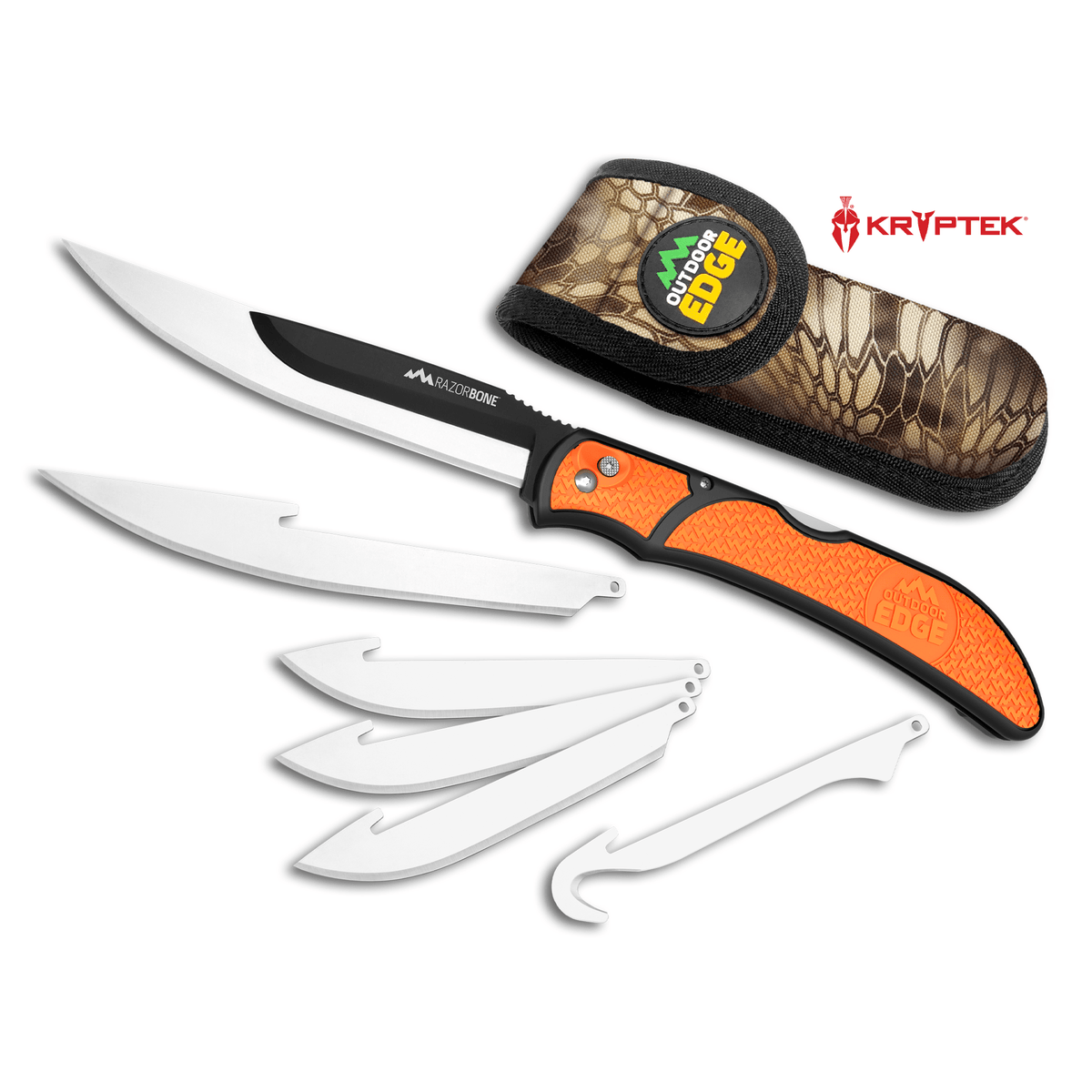 Outdoor Edge Razor-Bone 6 Blade Combo Orange